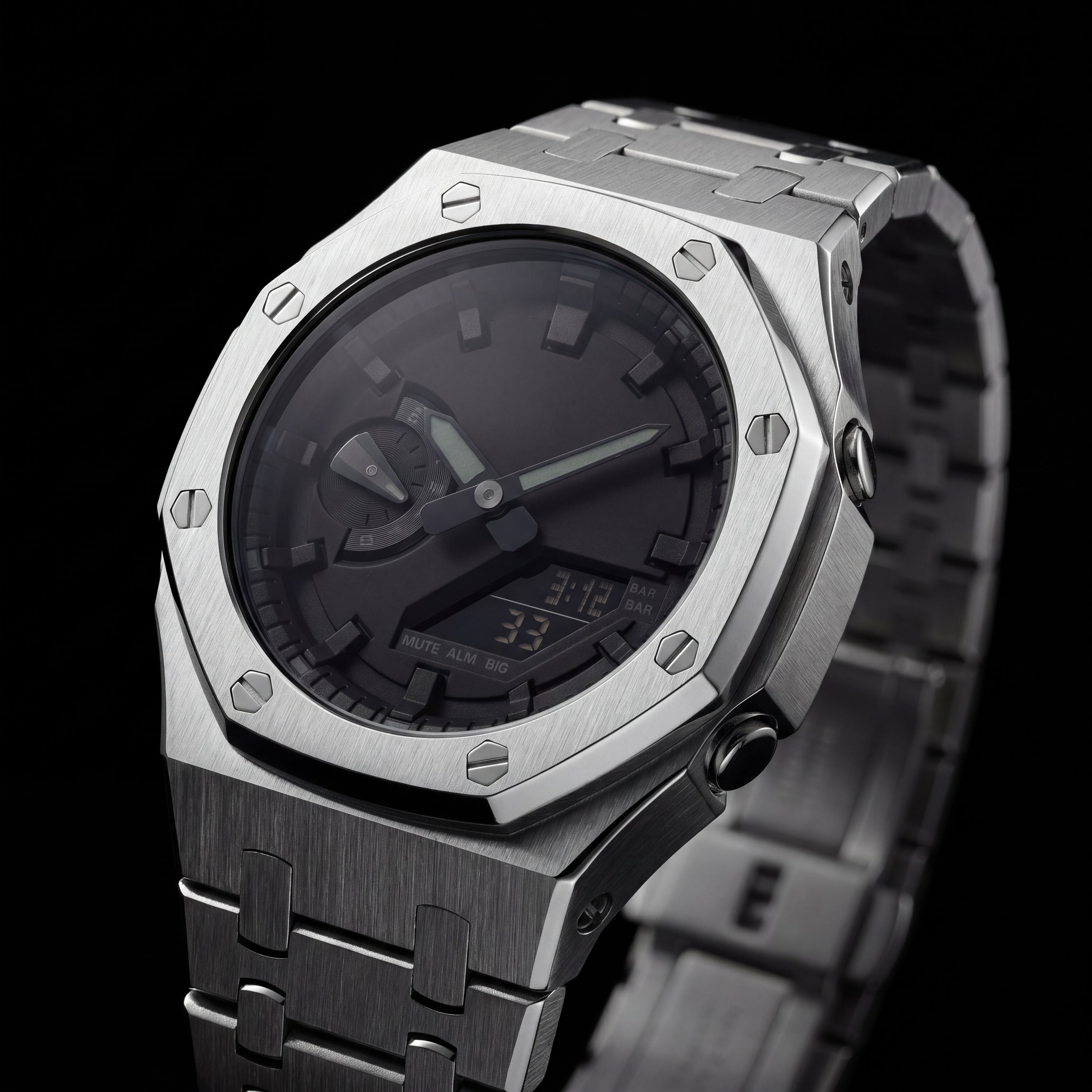 Acier Noir — CasiOak Silver Black | OAK Paris