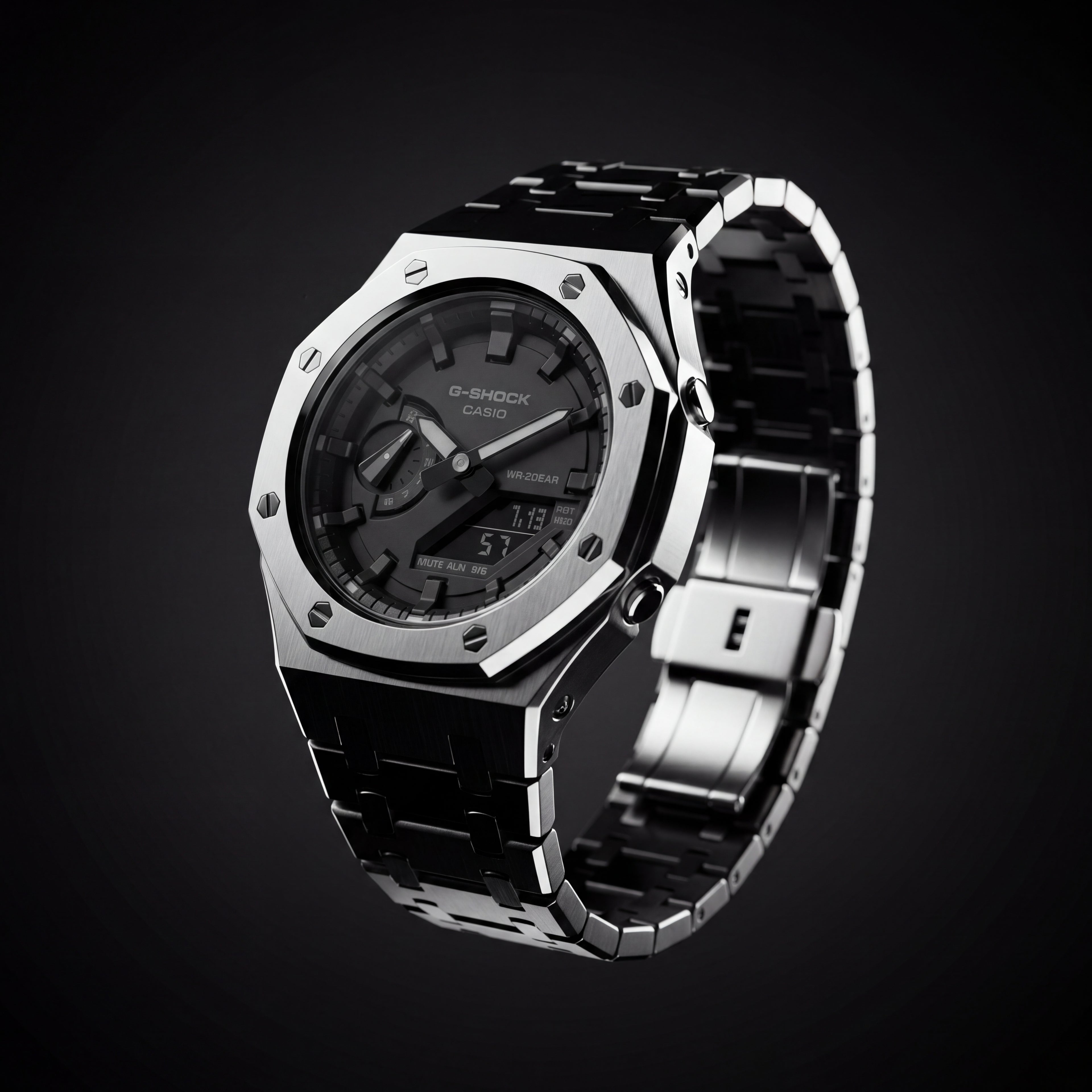 Acier Noir — CasiOak Silver Black | OAK Paris